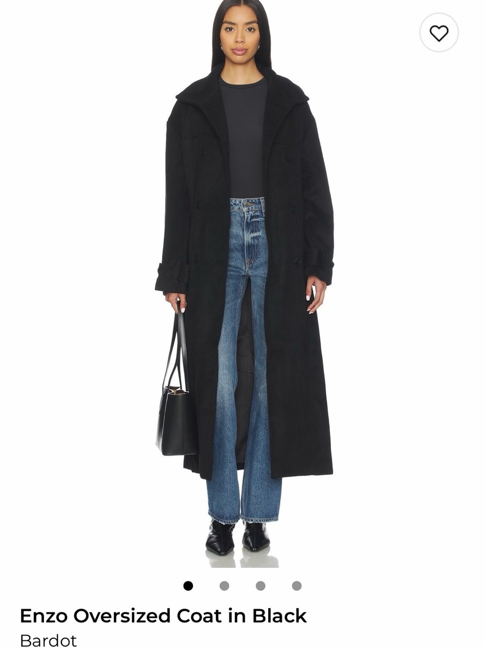 Bardot Enzo Oversized Coat - S/M